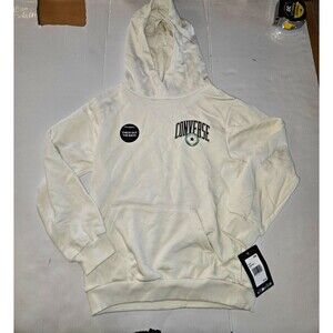Converse Boys L 10-11 Hoodie Cream Egret Chuck Taylor All Star Pullover NWT